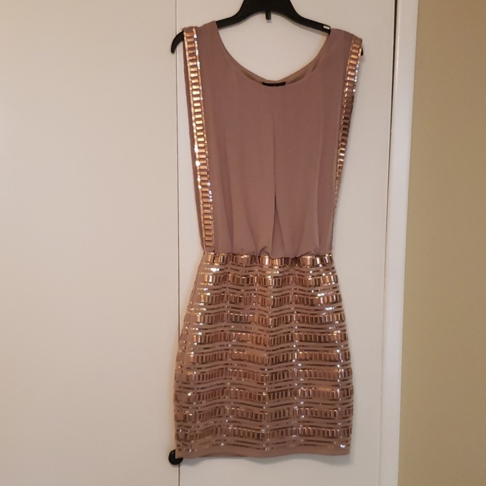 Size 4 Bebe  Dress Bronze color